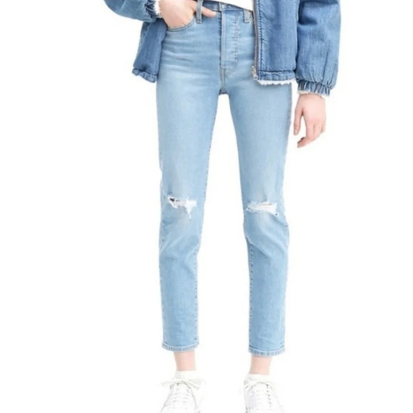 Levi's Wedgie Skinny Jeans in Arctic Freeze High Rise Button Fly Ankle 30 (10) - Picture 16 of 16